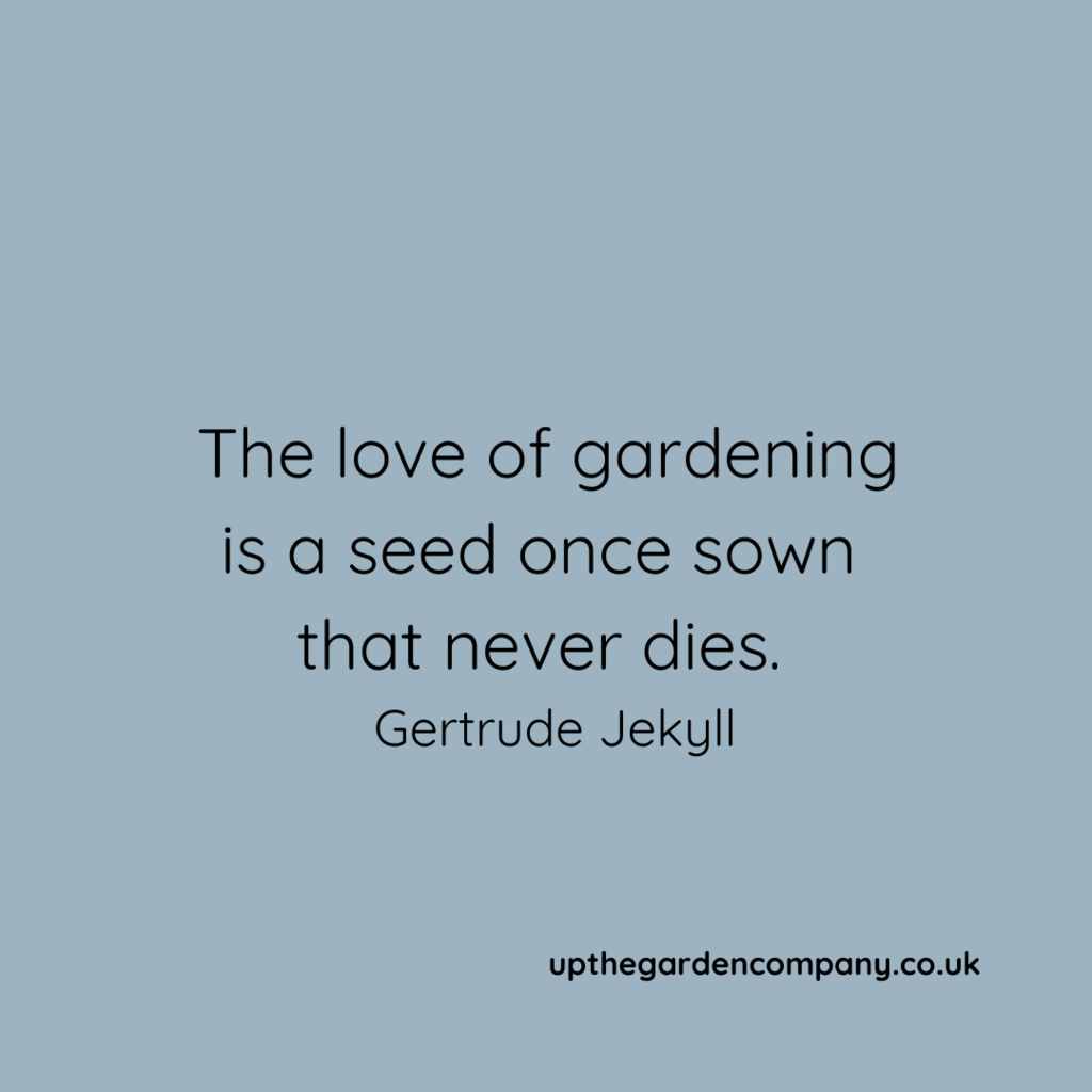 "The Love of Gardening is a seed once sown that never dies"
Gertrude Jekyll