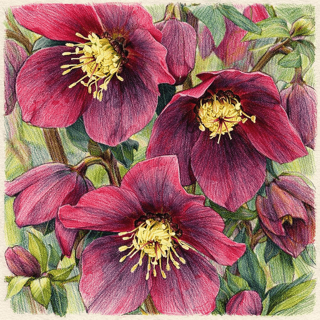 Brighten Winter Gardens with Helleborus x hybridus 'Hello Red'